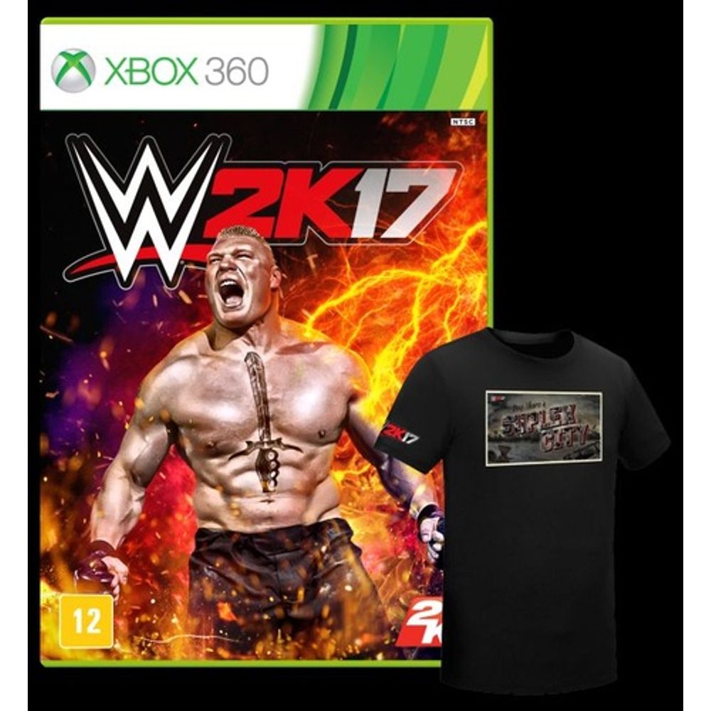 Luta: WWE 2K17 PACK JOGO + BRINDE (XBOX 360)