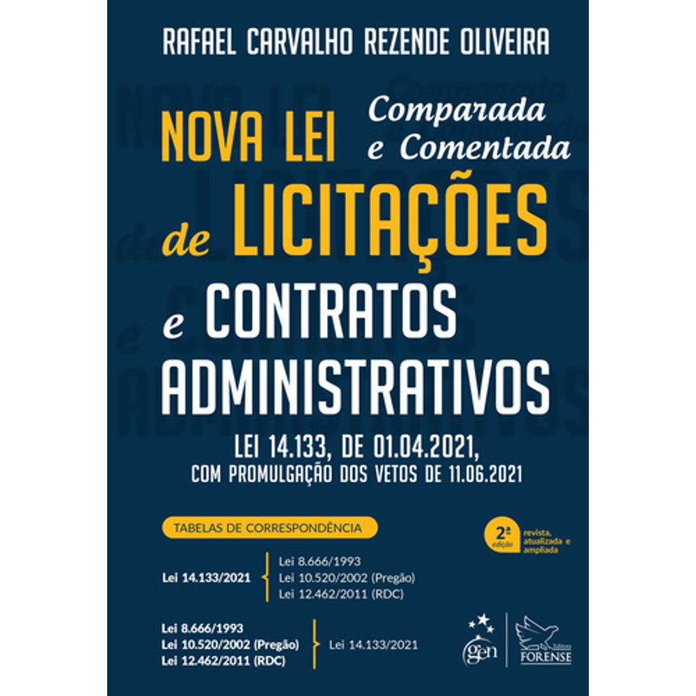 Nova lei de Licitações e Contratos Administrativos - Catalivros -  Distribuidora de Livros