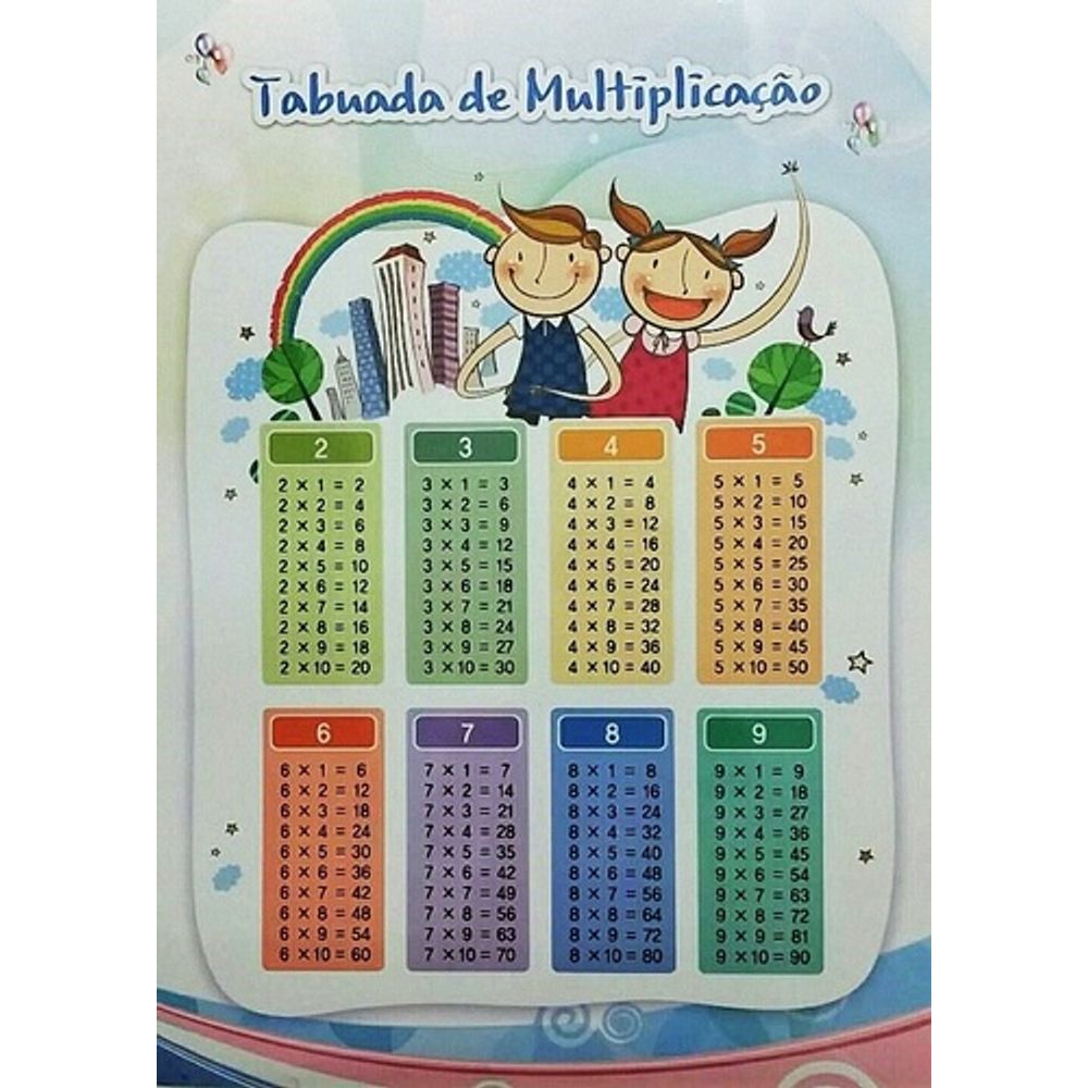 Tabuada da Multiplicação - Livrarias Tio Papel